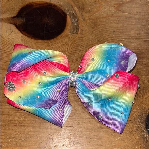 Cheer Bow Rainbow Mermaid Bow for Kids - Picture 1 of 7